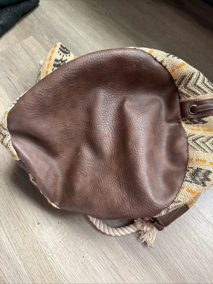 Bolso de Hombro Billabong Para Mujer Tejido a Rayas Cartera Multicolor Boho Hippie Foto 3 de 4