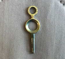 Anitque Pocket Watch Key Patent Sept. 1874 Brass and Steel Rotating Top Loop