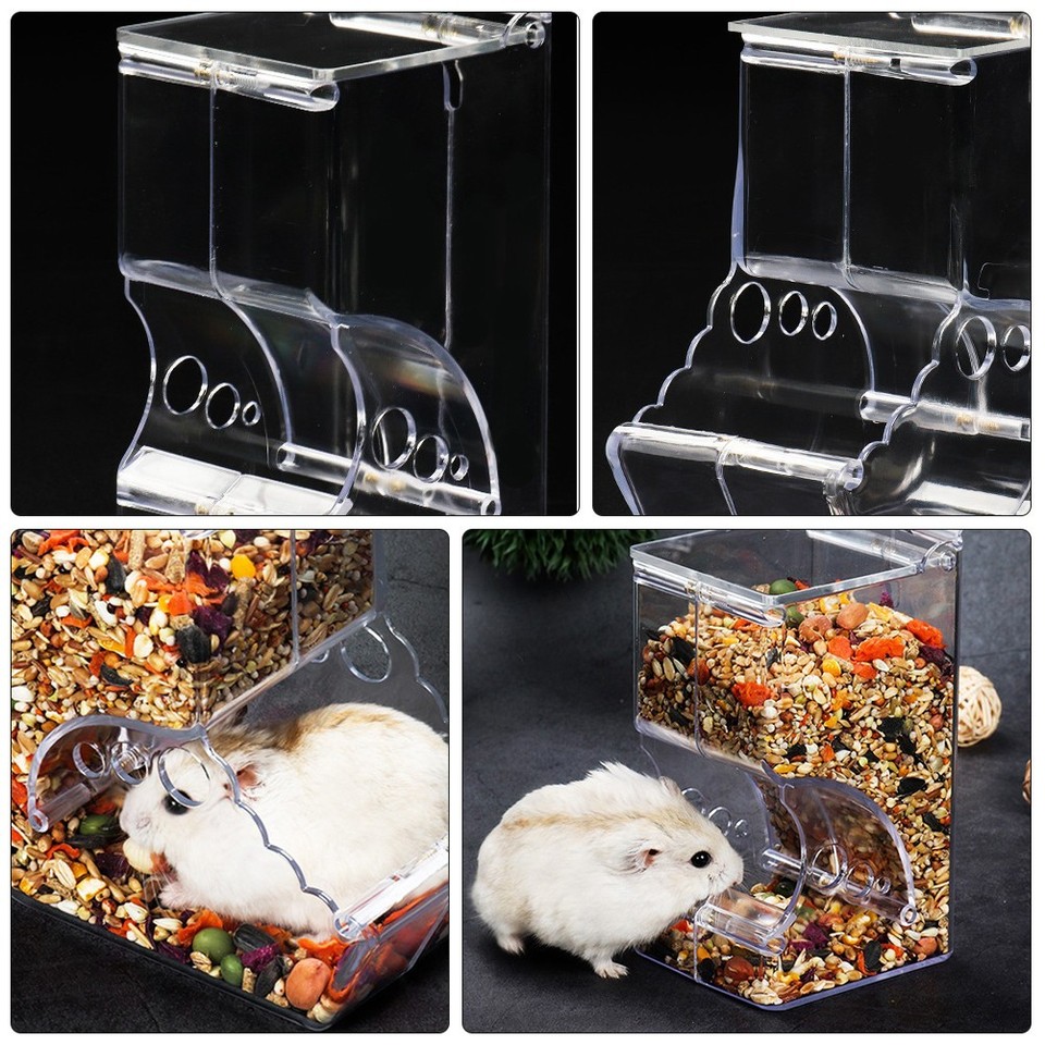 2 Pcs Hamster Automatic Feeder Small Pets Food Dispenser Food Holder | eBay UK - Hamster Enclosures With Automatic Feeder Systems