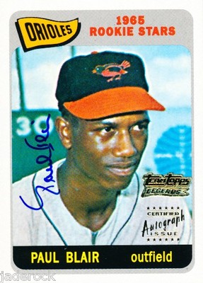 Paul Blair 2002 Topps Team Legends Rookie Reprint Auto graph Signature #TT-PB