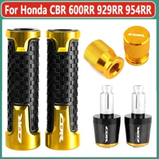 For Honda CBR 600RR 929RR 954RR Handlebar Grips Handle Bar End Cap Tire Valve