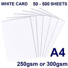 A4 White Card 300 gsm 250gsm Thick Printer Copier Paper Cardboard 100 500 sheets