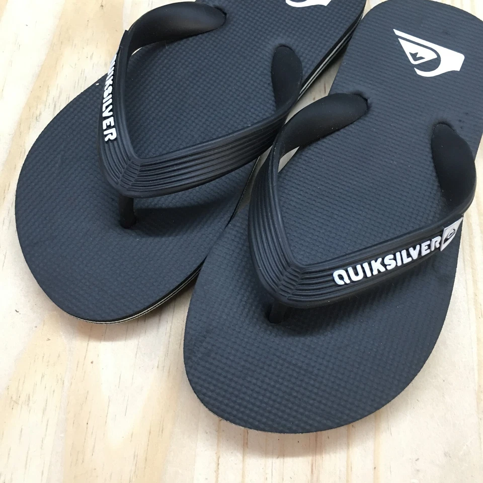Sandalias Quick Plateadas Niños 13 Niños Molokai Core Chanclas Sin Cordones Goma Negra Foto 4 de 4
