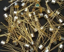 Vintage Gold Plated Transistors, See List, Most Mil-Spec, 100% Guaranteed & NOS