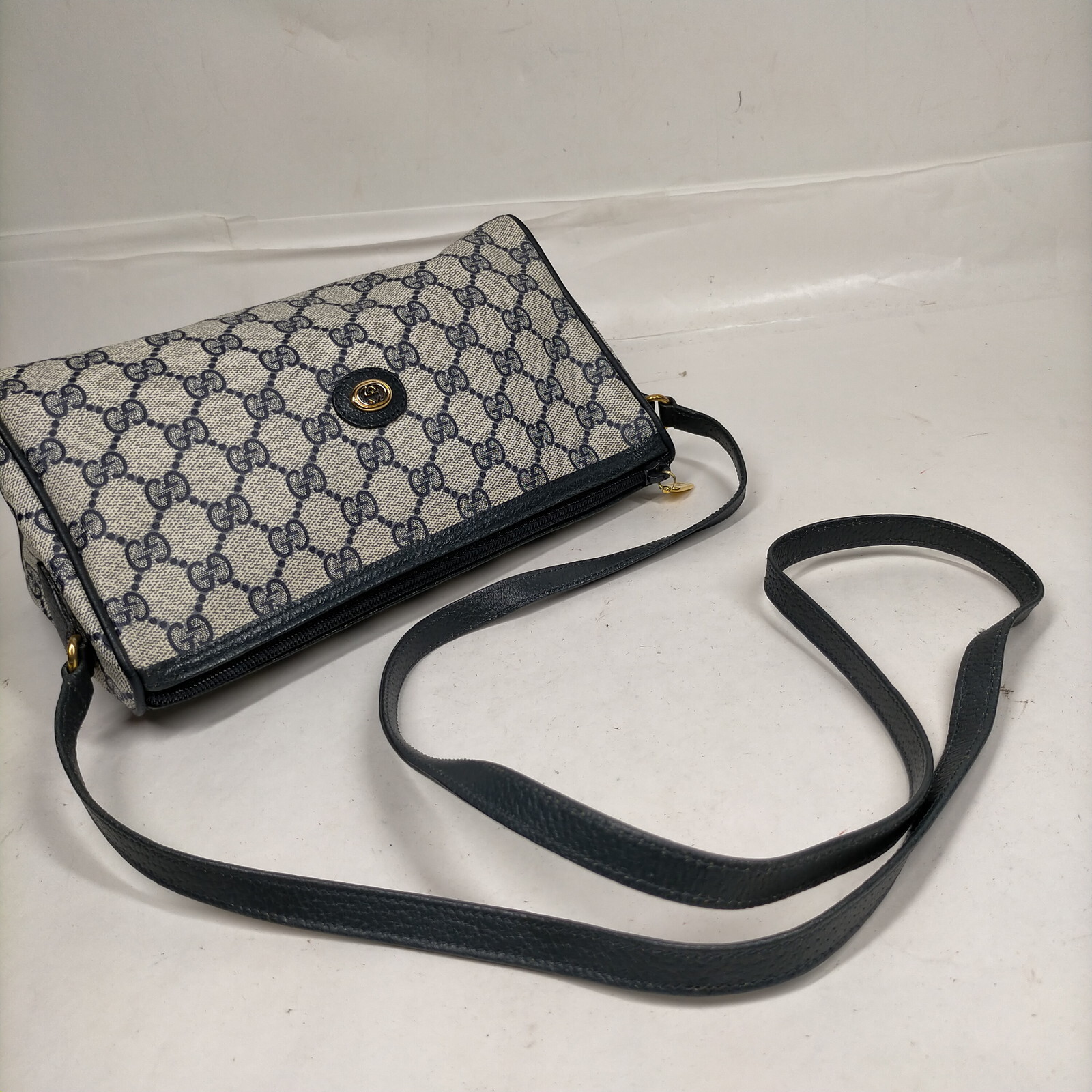 Vintage Gucci Crossbody bag Navy Blue PVC 427527 eBay