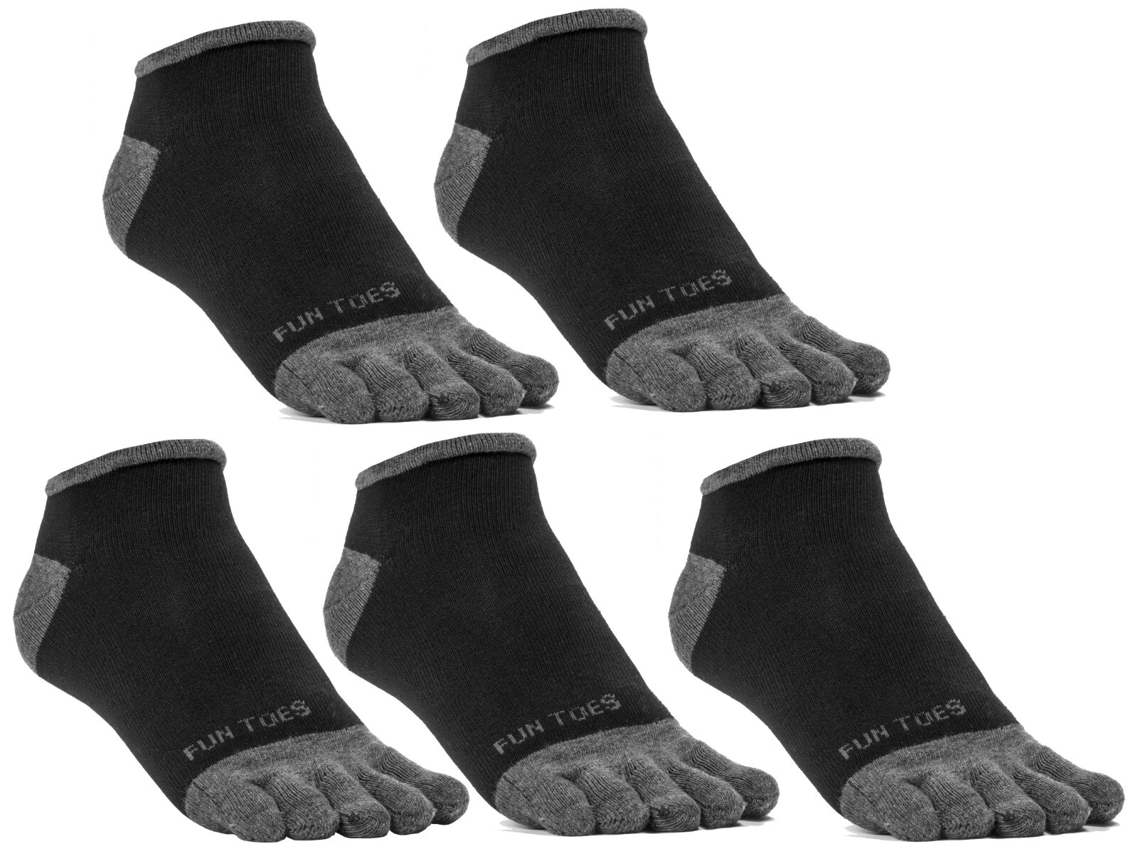 MEN Toe Socks 5 Pack For Shoe size up to 12 breathable ideal for toe shoes Black
Opens in a new wind
