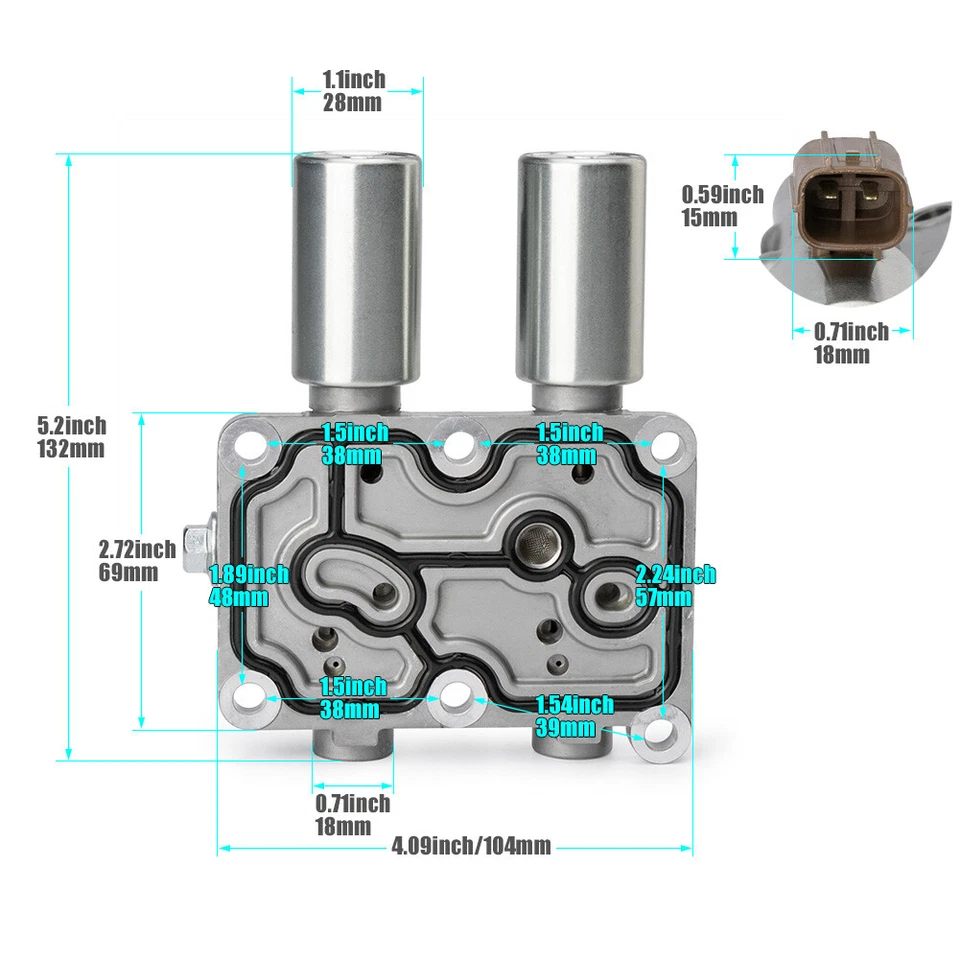 Solenoide lineal doble transmisión 28015-PLX-305 para Honda Civic 1,7 L 2001-2005 Foto 3 de 4