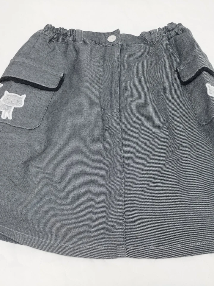 pom ponette cute cuts girls skirt gray rare vintage 130cm Japanese kawaii - Image 3 of 4