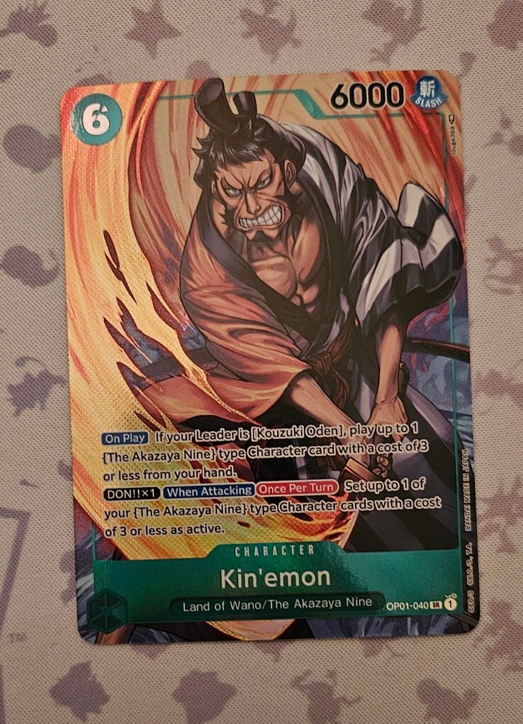 Kin'emon PARALLEL OP01-040 SR - One Piece Romance Dawn TCG NM Alternate Alt Art