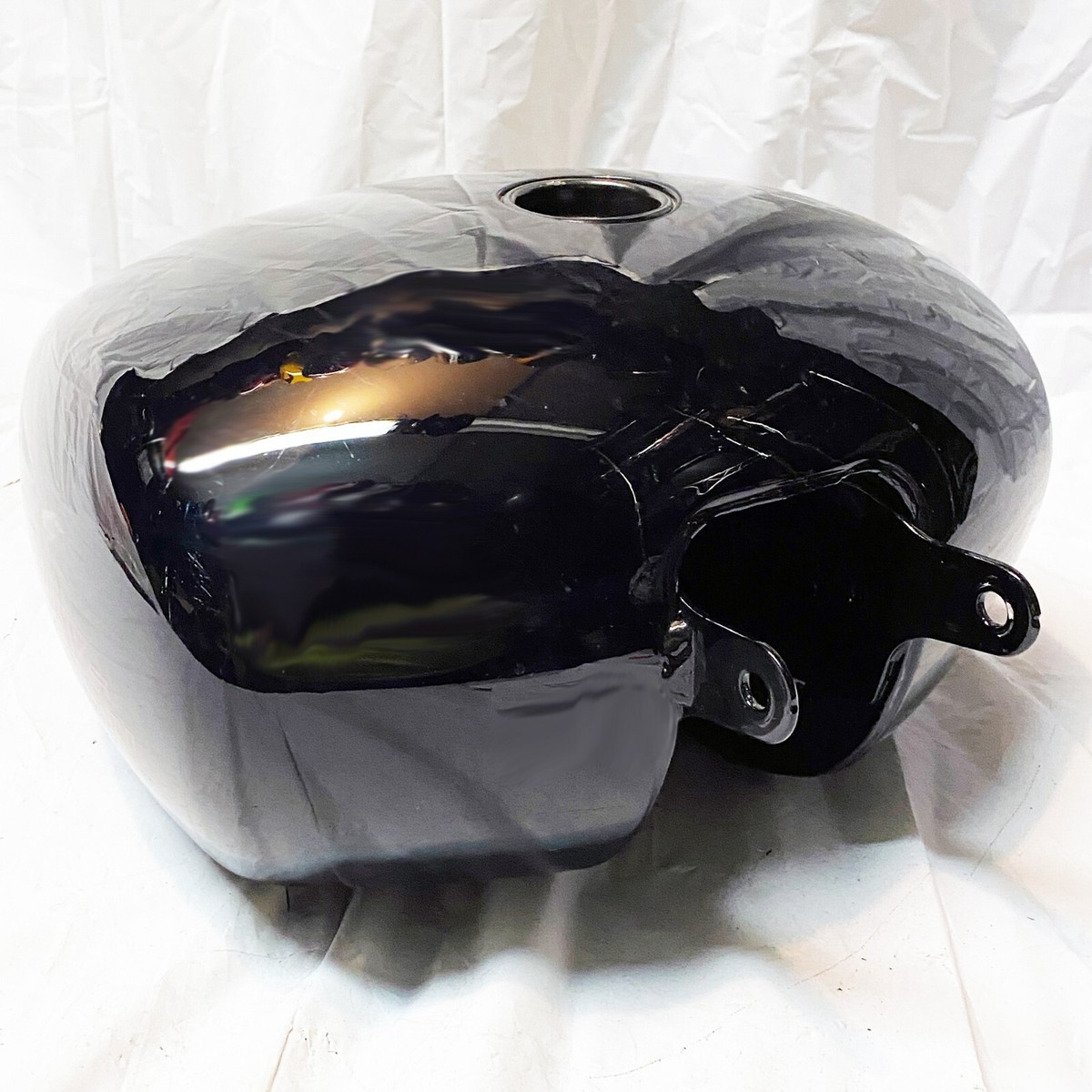 トップス  flash damage tank Harley-Davidson Vivid Black Gas Tank FXST Softail Fuel Tank