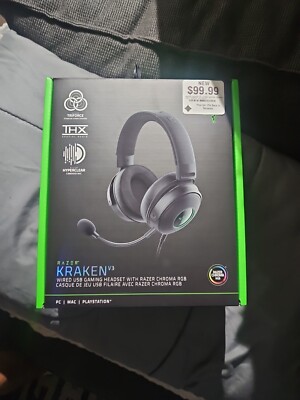 Razer Kraken V3 Wired Over-Ear 7.1 Surround Sound Gaming Headset - Black