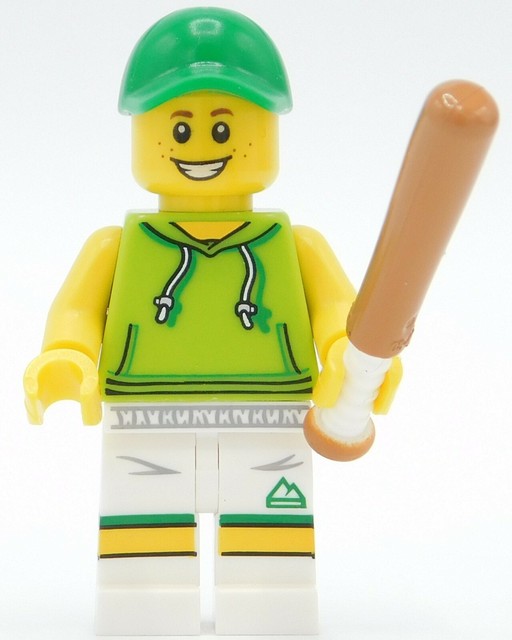 Lego Minifigure baseball player with bat eBay