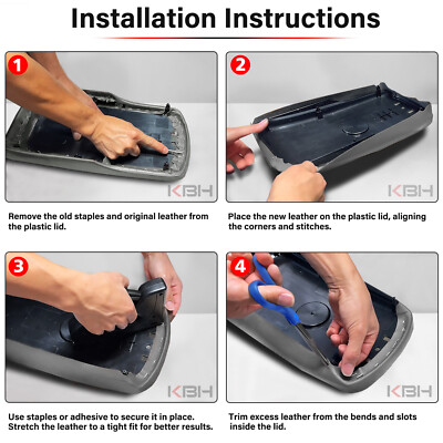 Copertura Bracciolo In Pelle PU Per Toyota Camry 2012-2017 - Antigraffio, Morbida, Facile Da Installare (Nero)