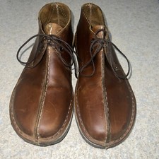 Clarks Originals DESERT TREK Brown Leather Ankle Boot Shoes Men's 8 M C Crepe