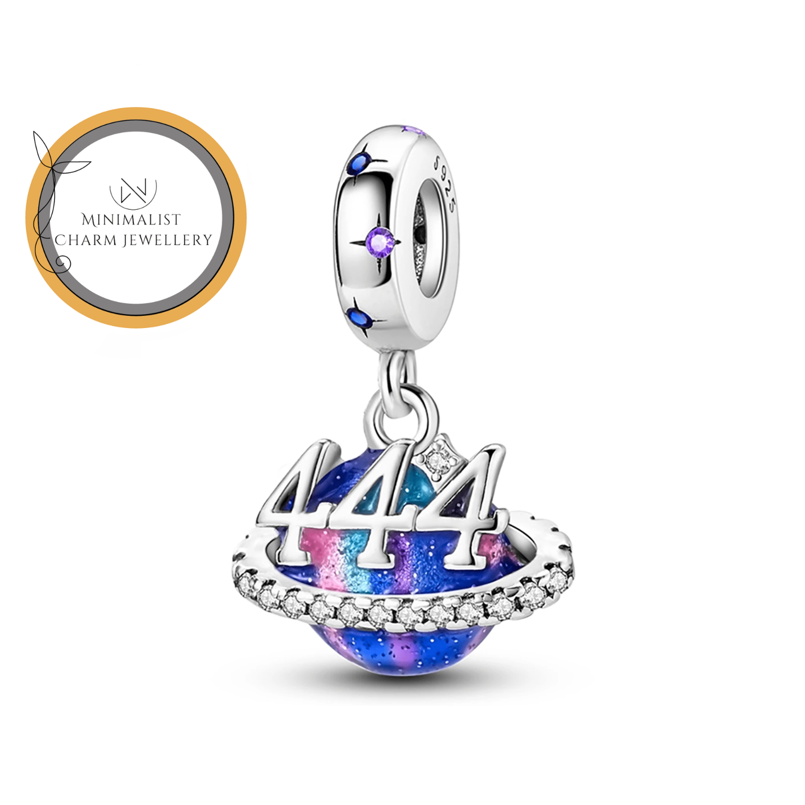 444 Manifestation Charm for Bracelets - Lucky Good Luck Pendant