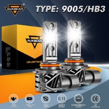 AUXBEAM 9005 HB3 LED Headlight Bulbs Kit High Beam White Super Bright 6500K 120W