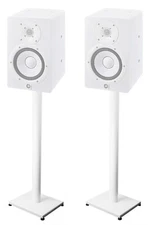 White 37” Steel Stands For Monitor Audio Radius 90 Bookshelf Speakers