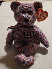 Ty USA Bear Beanie Baby / 2000