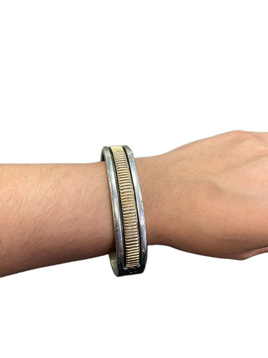 Navajo族 Bruce Morgan 14K×Sterling バングル - アクセサリー Navajo族 Bruce Morgan 14K×Sterling バングル - アクセサリー
