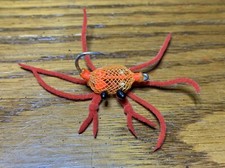 12 Pack- Orange Flexo crab fly, Flats fly fishing, permit, bonefish, redfish