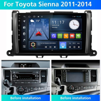 For Toyota Sienna 2011-2014 Android 12 Apple CarPlay Car Radio GPS Navi w/Camera