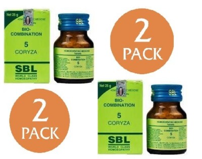   SBL Bio-Combination 5 BC 5 Tablets 25g X 2 for Coryza, Sore Throat & Cough  