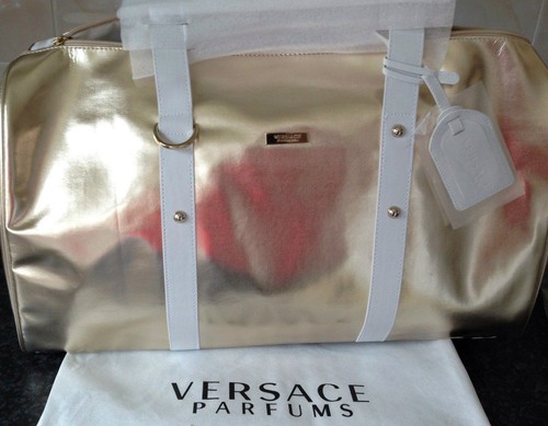 100% AUTÉNTICO GRANDE VERSACE GOLD COUTURE Fin de semana~Equipaje~Vacaciones~BOLSO ESTUCHE DE VIAJE - Imagen 5 de 12