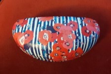 Jessica McClintock POPPY STRIPE Hard Shell Eye Glass Case BRAND NEW