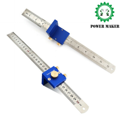 Adjustable 90 Degrees Scale Ruler  Marking Gauge Woodworking Right Angle Ruler