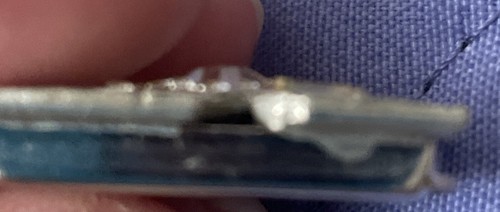 Art Deco Large Geometric Clear Paste Rhinestone 5 Row Clasp Attached - Picture 7 of 11