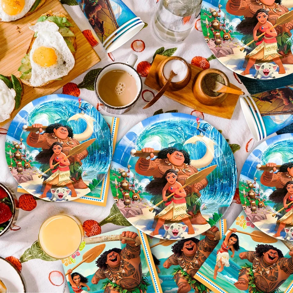 Moana Birthday Party Supplies,85 Pcs Moana Party Decorations and Tableware Set - Image 3 of 4