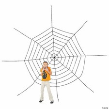 11.5ft Large Spider Web Black Halloween Outdoor Indoor Decoration Backdrop NEW