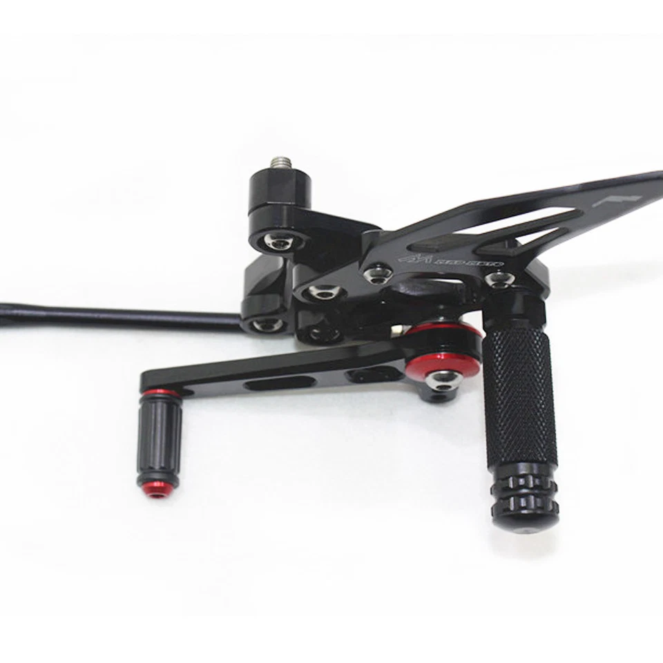 Juegos de estriberas traseras totalmente ajustables reposapiés para Ducati 848 848 EVO 2008-2013 Foto 3 de 4