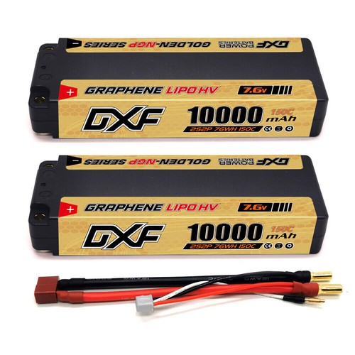 2PCS DXF 2S LiPo Battery 7.6V 150C 10000mAh DEANS/T 5MM RC NGP Racing EFRA car