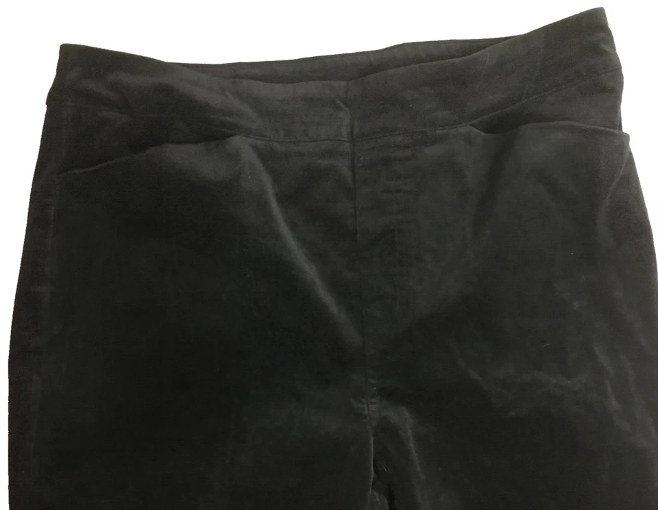 Pantalones de Terciopelo DG2 Diane Gilman Nuevos con Etiquetas 16T Negro Bootcut Pierna Pull-On 34W x 36I Foto 3 de 4