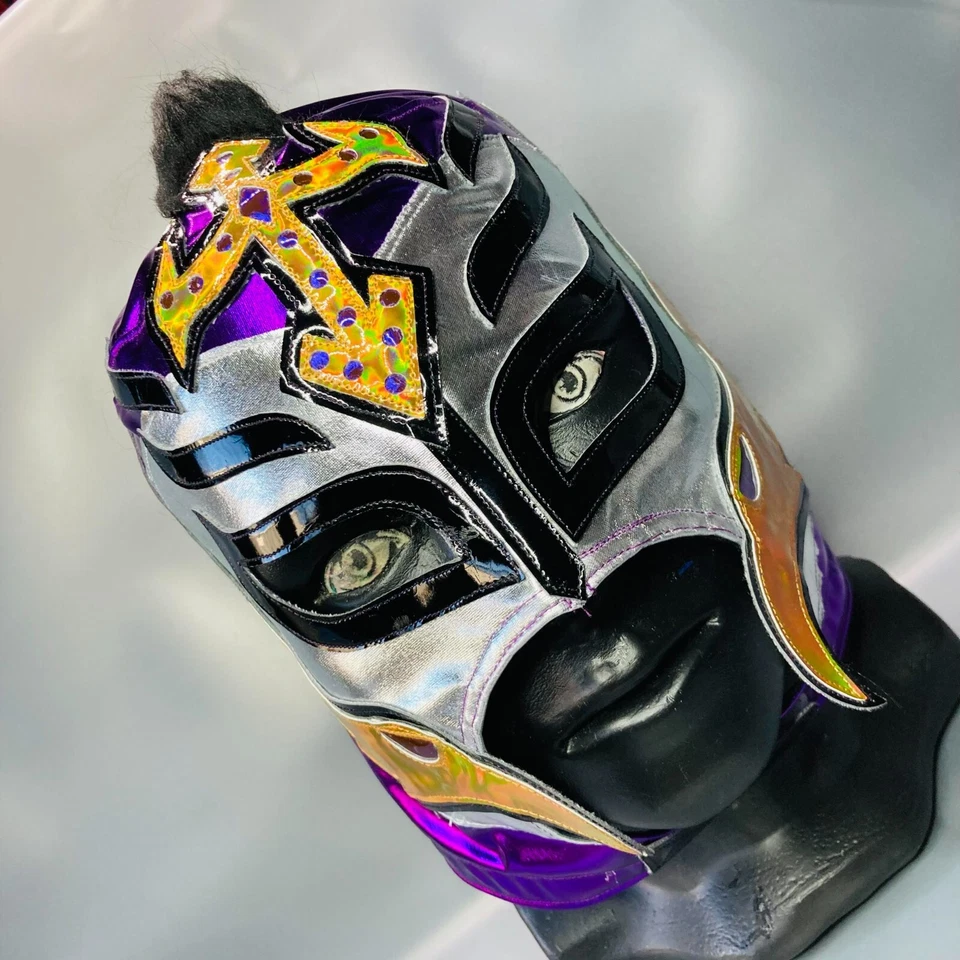 Máscara Disfraz Phantom Havok Mysterio Lucha Libre Máscara Luchador Dorado Foto 2 de 4
