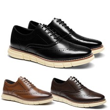 Men's Dress Sneakers Casual Oxford Formal Lightweight Shoes US Wide Size 6.5-15