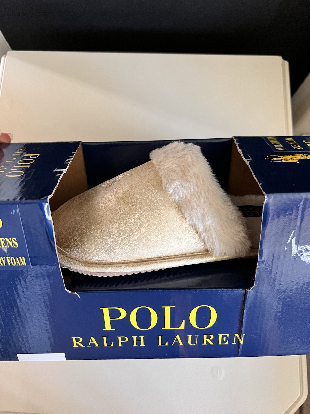 PANTOFOLA D’ORO Set regalo pantofole Polo Ralph Lauren bambina donna taglia 3