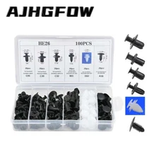 100X Bumper Fastener Clips Auto Car Hole Plastic Rivets Retainer Fender Push Pin