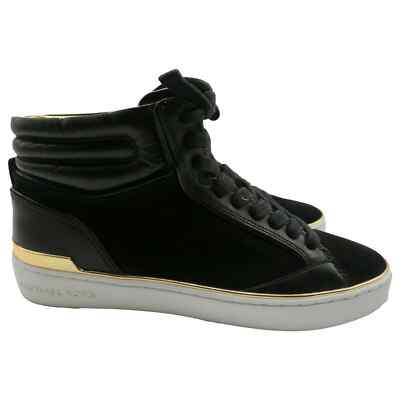 MICHAEL KORS KYLE LEATHER SUEDE HIGH TOP SNEAKERS