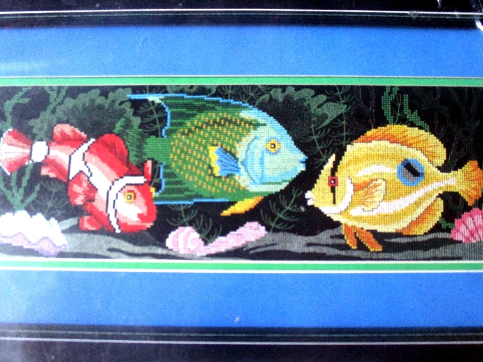 Dimensions NO COUNT Cross Stitch Kit EXOTIC TROPICAL FISH Longo NIP FREE SHIP