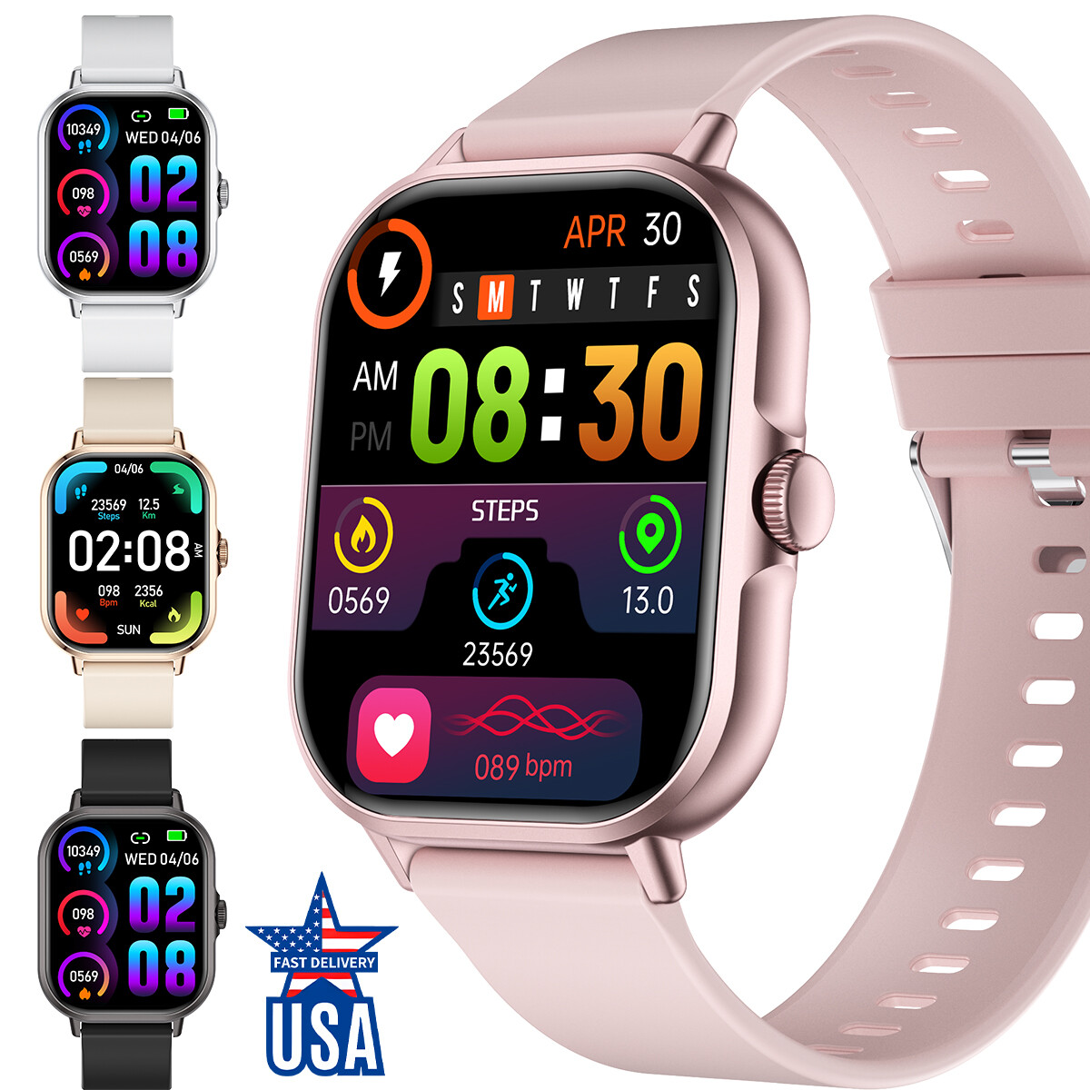 2024 Smart Watch For Men/Women, Waterproof Smartwatch Bluetooth iPhone