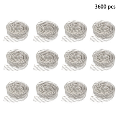 3600 Pcs 15 Degree Wire Coil 2  × .09  Ring Shank Stainless Steel Siding Nails