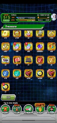 Compte Dokkan Battle Global Niveau 538 Avec 95 LRs, Android/Apple, Jeu Complet