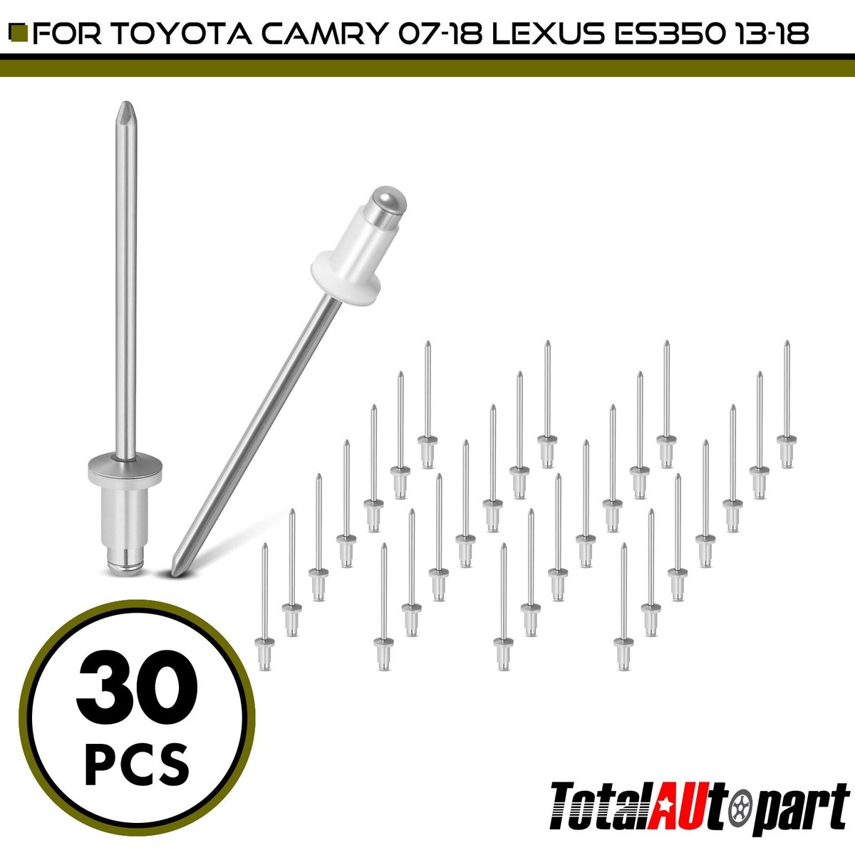 Door Reveal Molding Rivets Toyota Lexus 90269-04051 20-Pack Door Reveal