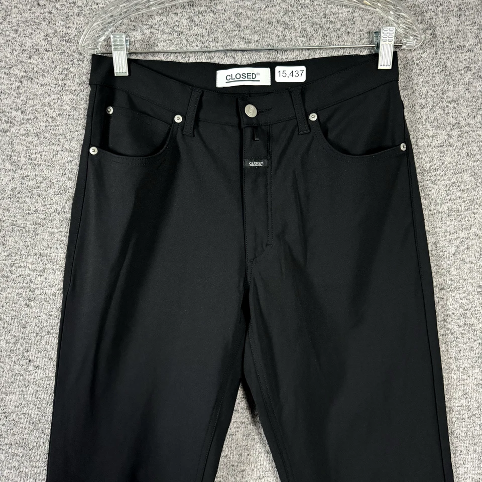 Pantalones chinos de pierna recta de poliamida negros cerrados para hombre talla 46 Foto 3 de 4