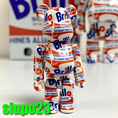 Medicom 400% + 100% Bearbrck ~ Andy Warhol Be@r brick Brillo Medicom 400% + 100% Bearbrck ~ Andy Warhol Be@r brick Brillo