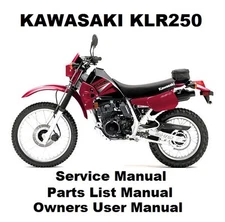 KAWASAKI KLR250 Owners Workshop Service Repair Parts Manual PDF files KLR 250