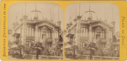 Exposition universelle de Paris 1889 Pavillon de Chili STEREO Vintage Albumine - Imagen 1 de 1
