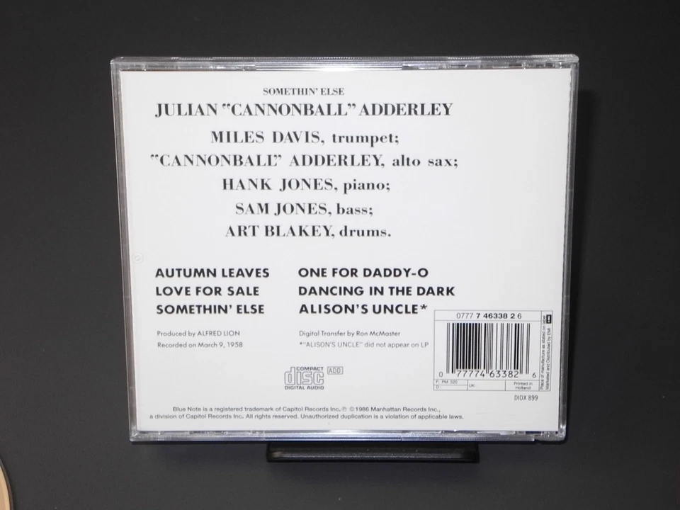cannonball adderley blue note cd - soemthin else, miles davis - Bild 2 von 2